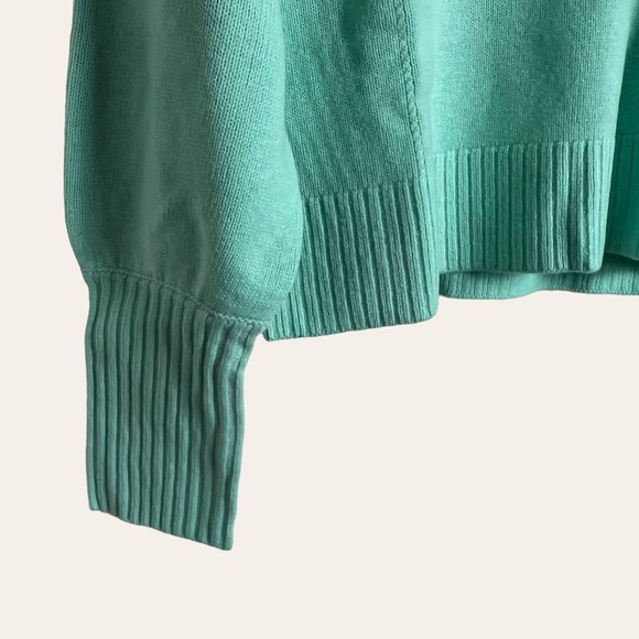 Hill House The Cropped Silvie Merino Wool Sweater in Ocean Wave Size S - Picture 6 of 12
